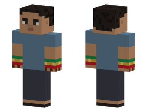 A pixel skin with henna patterns on the backs of the hands and stacked bangles above the wrists.